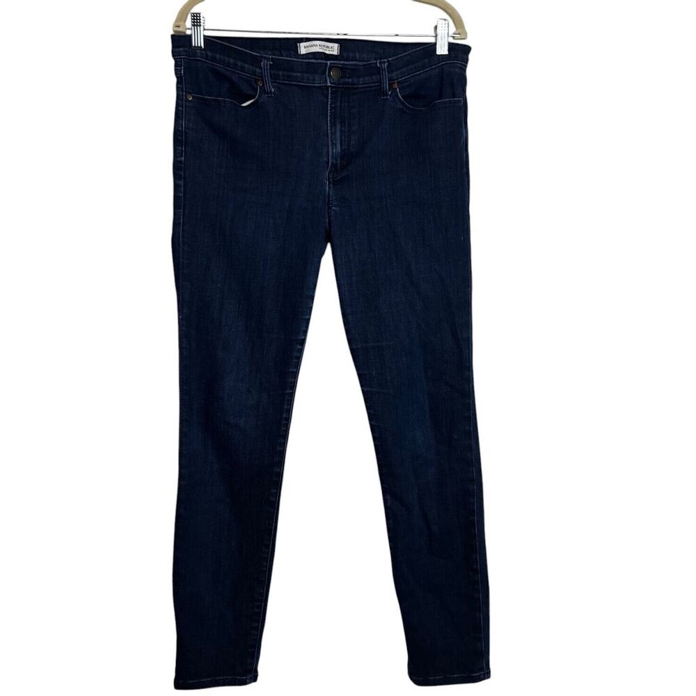 Banana Republic Womens Skinny Jeans Size 32 Legging Dark Wash Blue Mid Rise